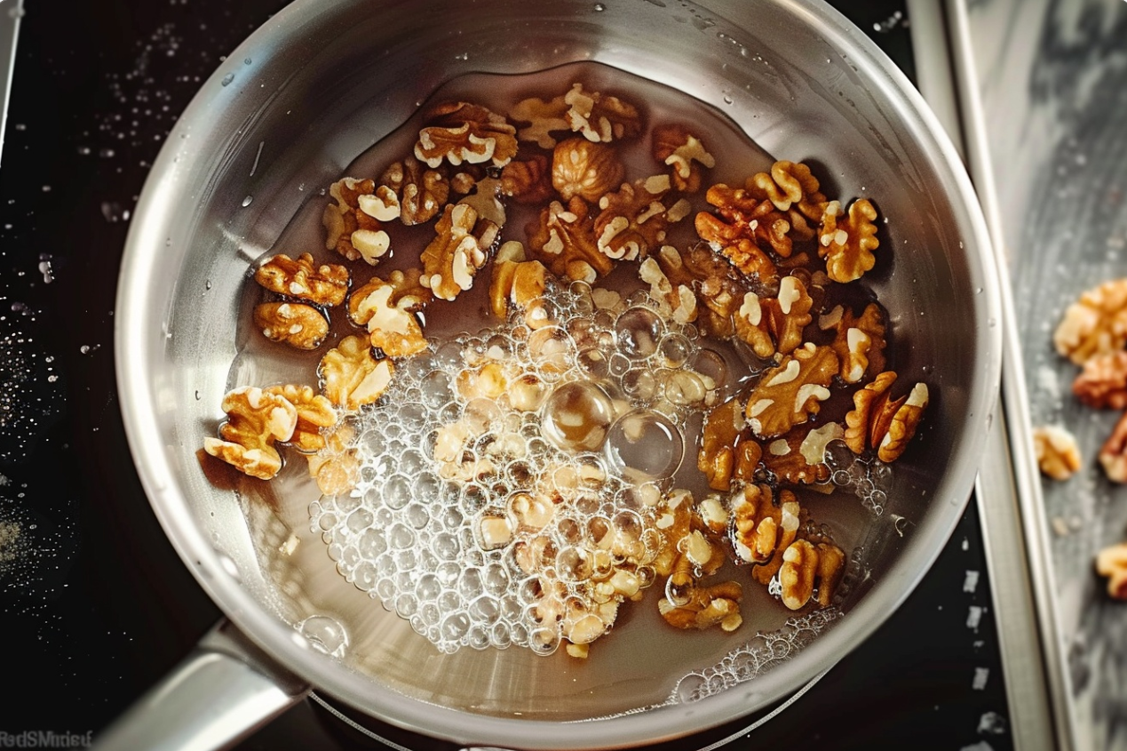 Honey Walnut Shrimp with crispy shrimp, candied walnuts, and a creamy sauce.