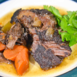 Perfectly cooked braised beef with vegetables and rich sauce