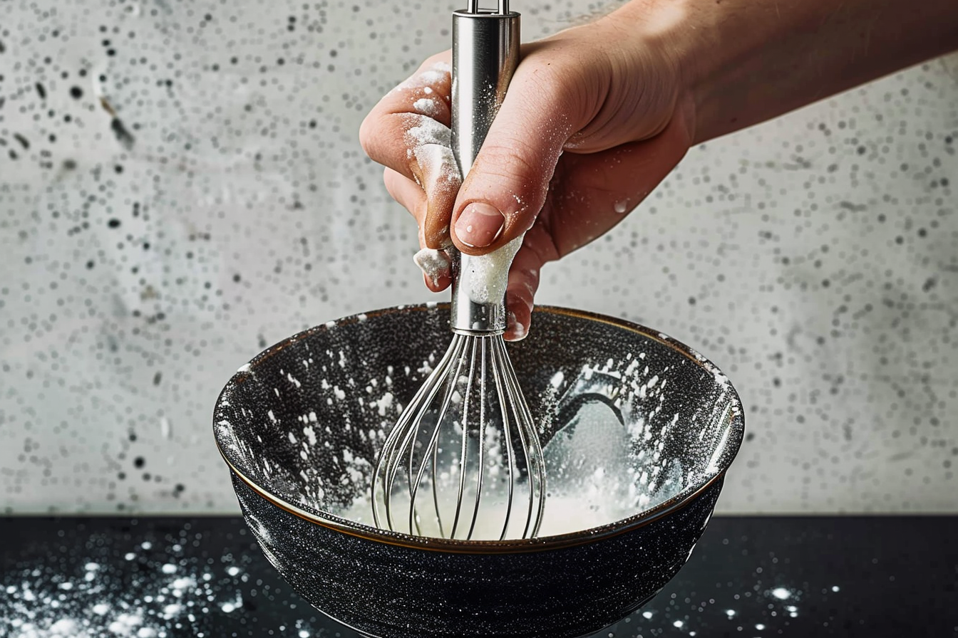 A bowl of Korean BBQ sauce with a brush and sesame seeds on the side