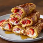 Strawberry Cheesecake French Toast Roll-Ups
