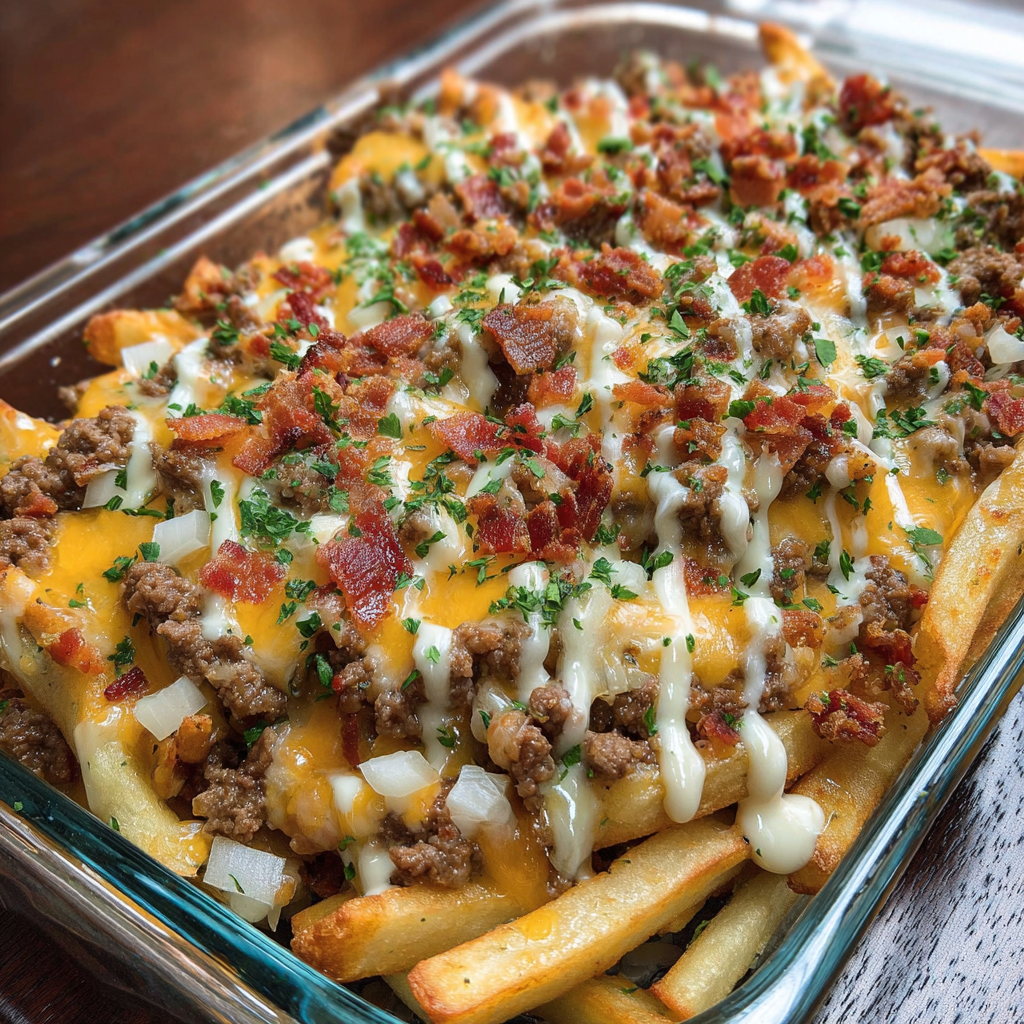 Cheeseburger French Fry Casserole