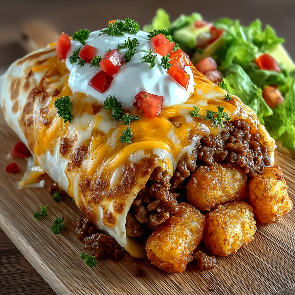 Loaded Beef & Cheese Tater Tots