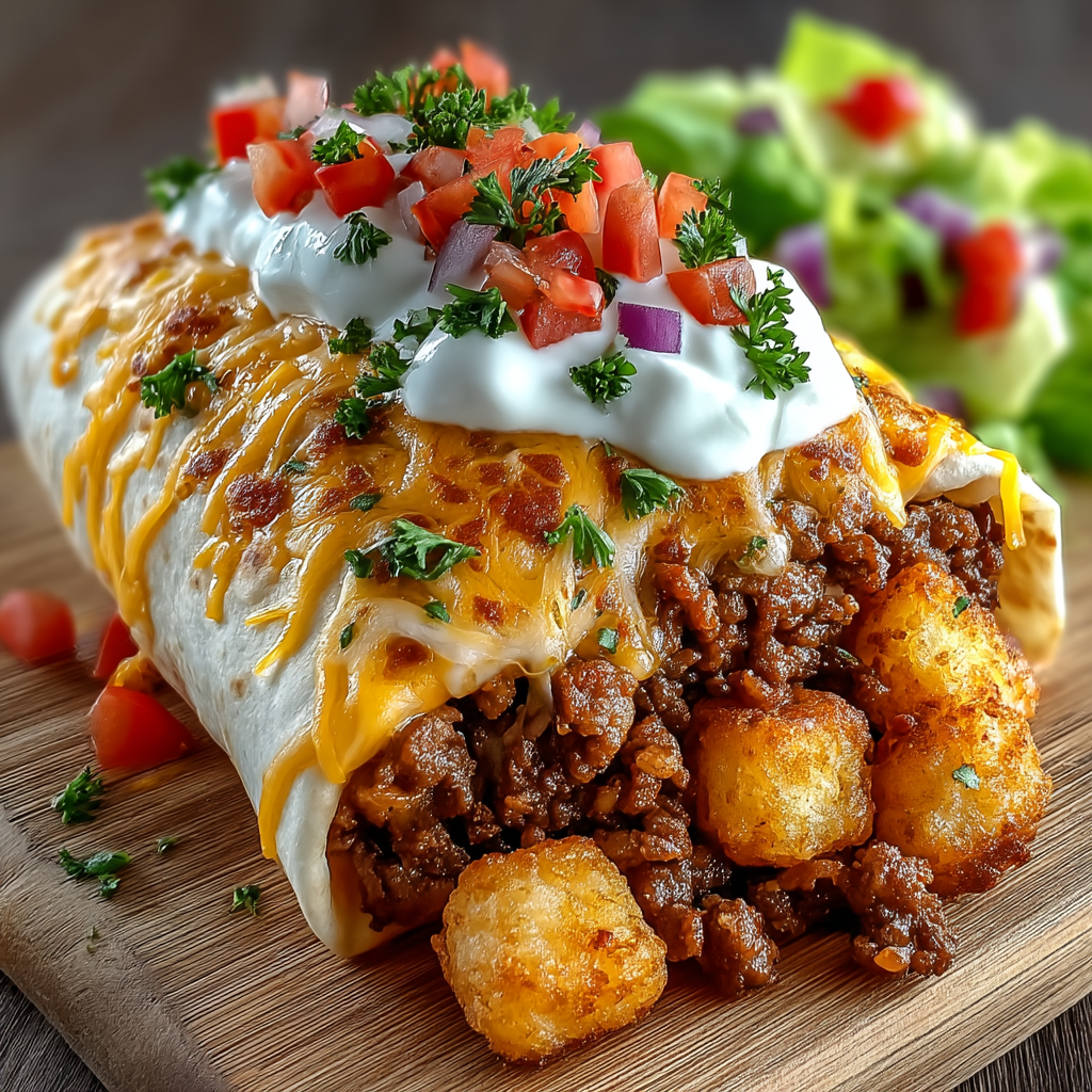Loaded Beef & Cheese Tater Tots