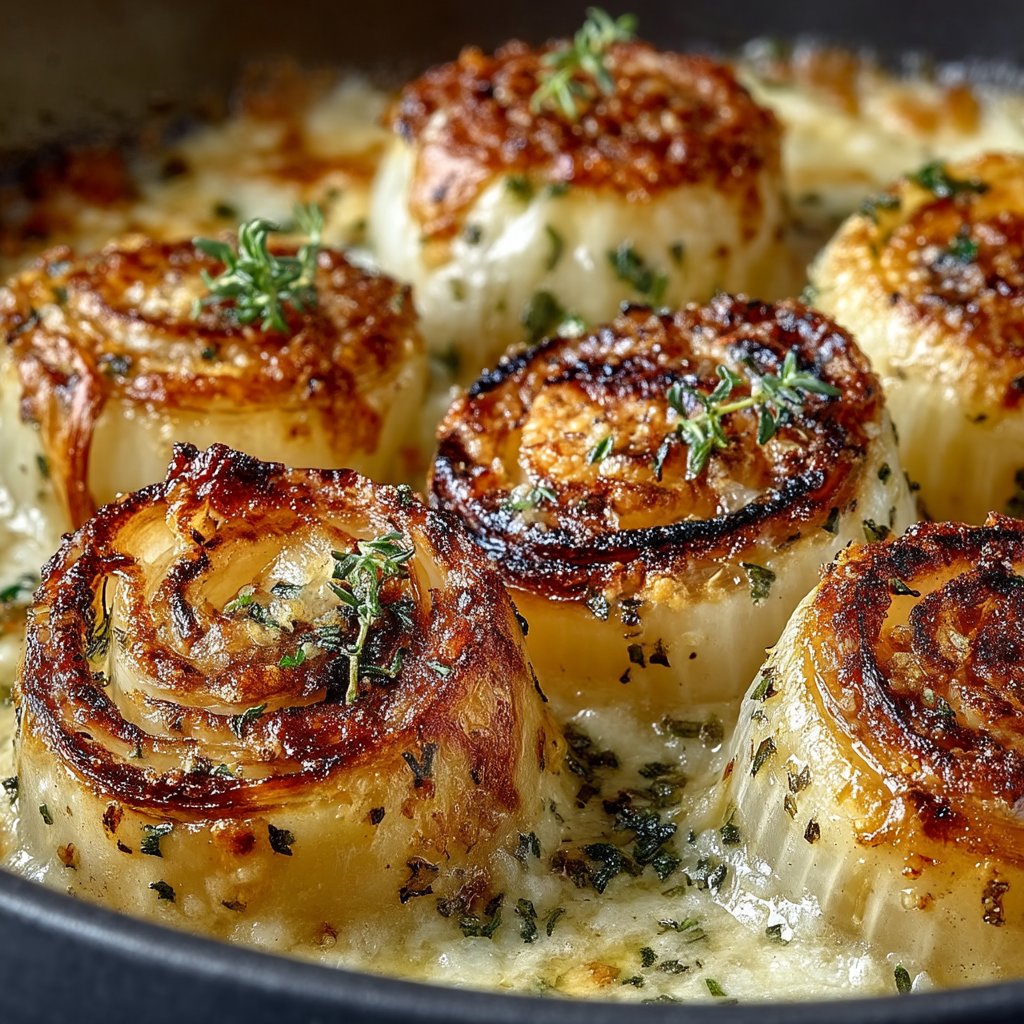 Asiago Creamy Baked Onions