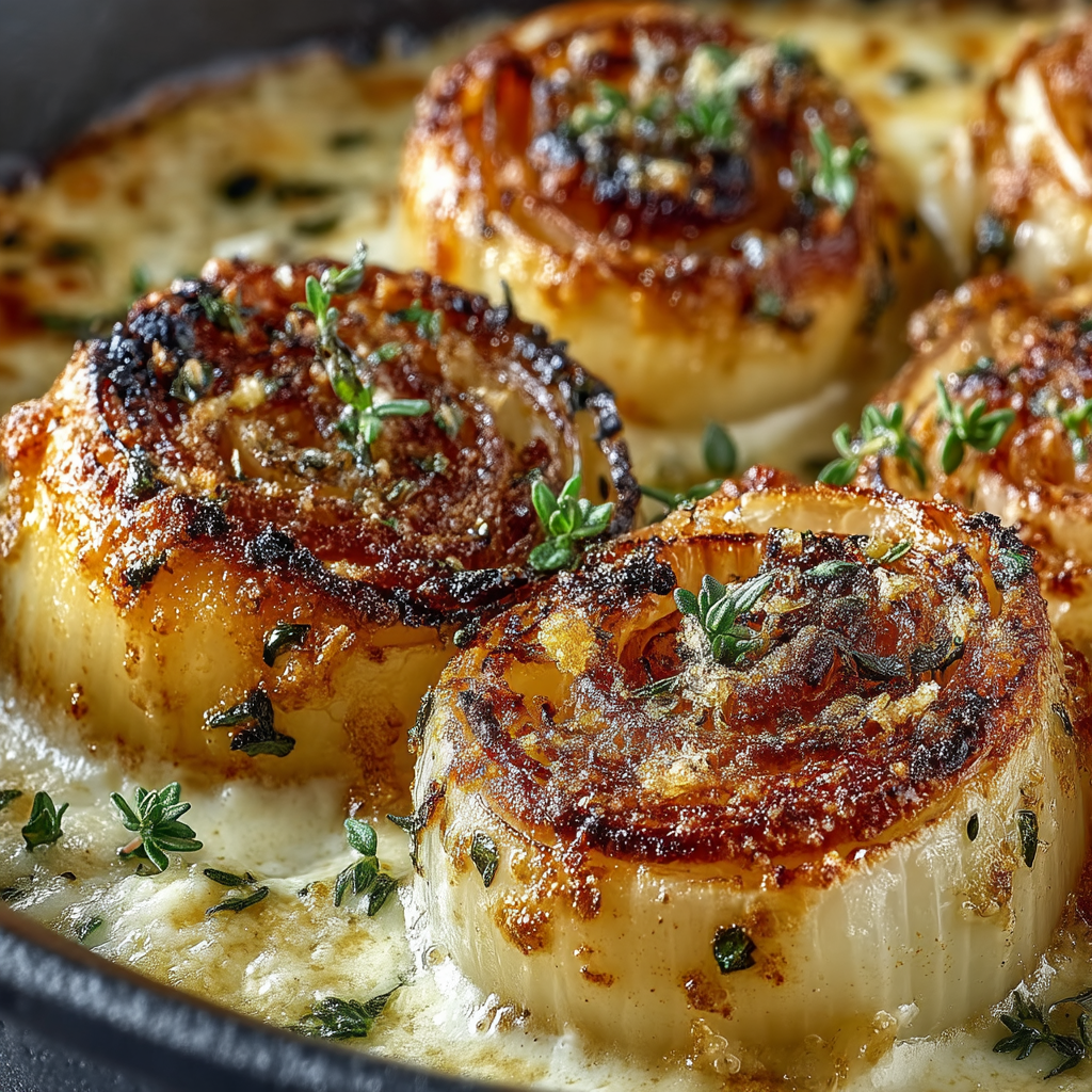Asiago Creamy Baked Onions
