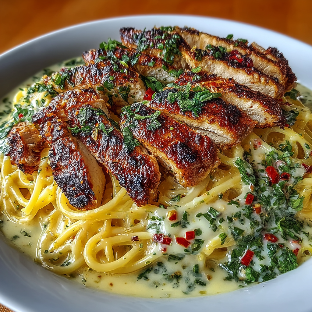 Garlic Parmesan Chicken Spaghetti