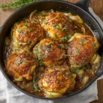 French Onion Chicken Thigh Skillet