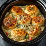 Slow Cooker Chicken Pot Pie with Biscuits
