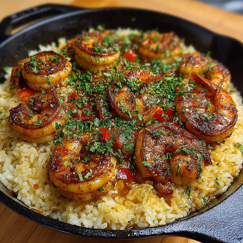 Shrimp Dirty Rice Skillet