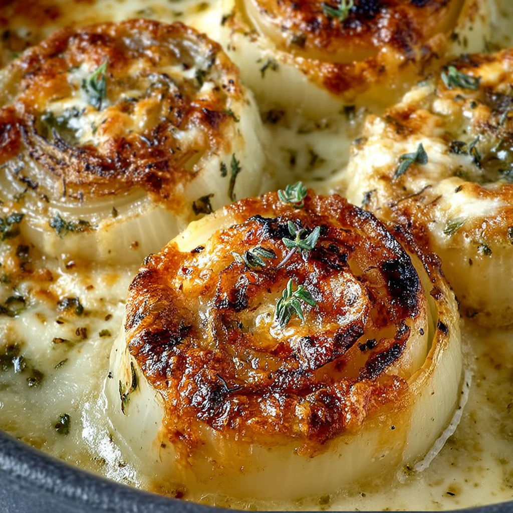 Asiago Creamy Baked Onions