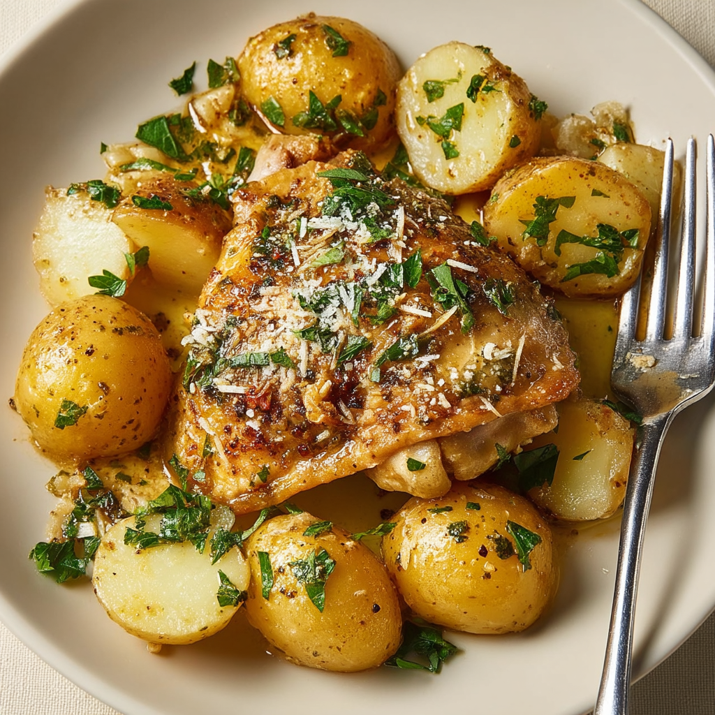 Garlic Parmesan Chicken and Potatoes