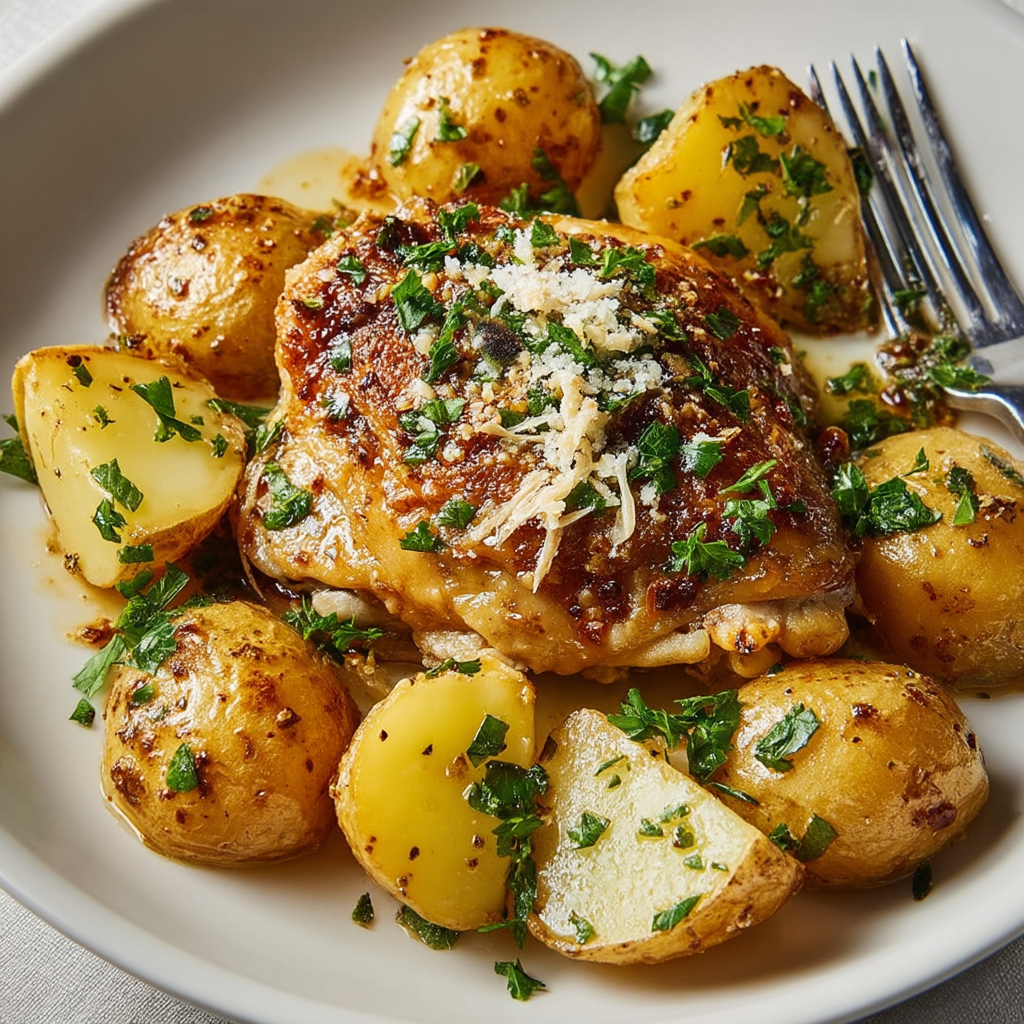 Garlic Parmesan Chicken and Potatoes