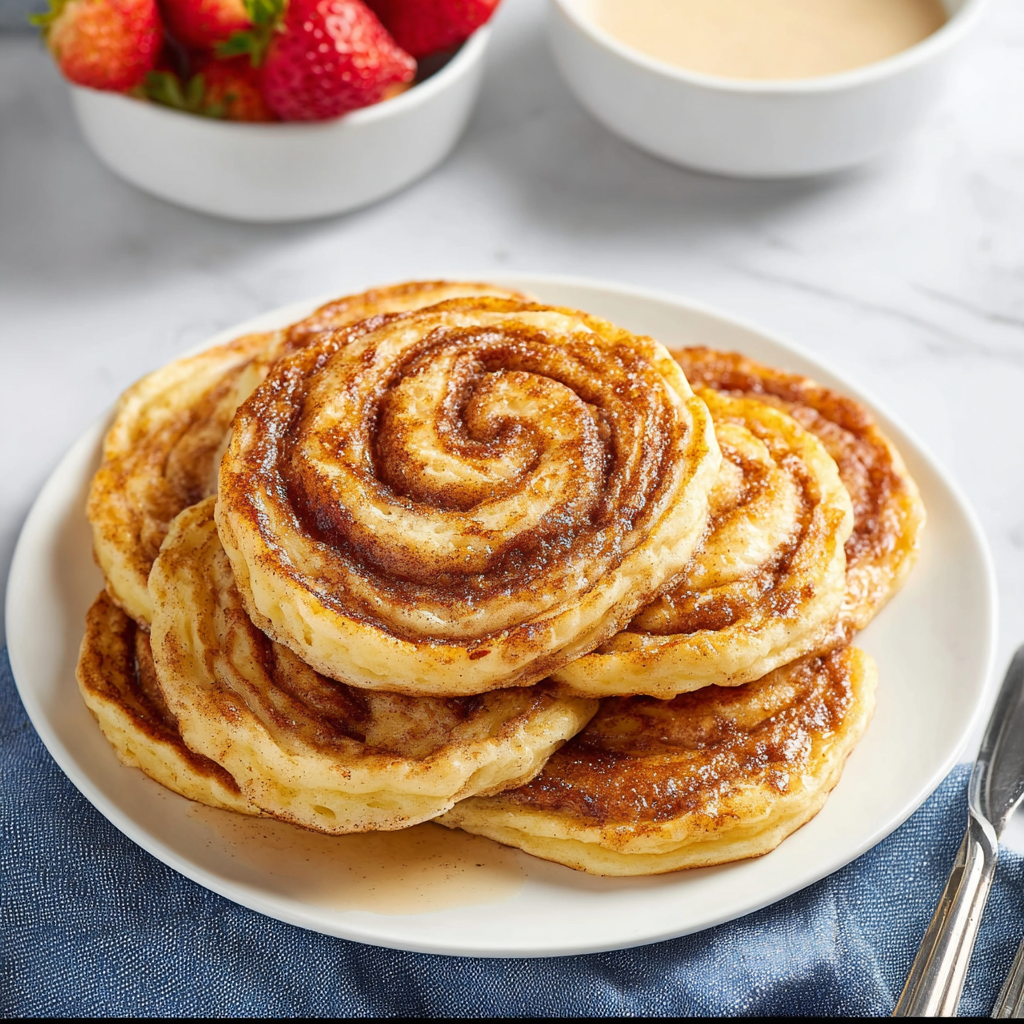 Sweet Cinnamon Roll Pancakes