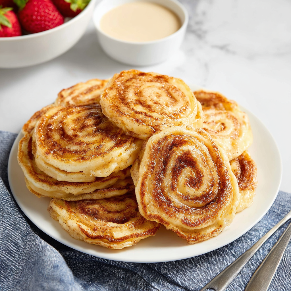 Sweet Cinnamon Roll Pancakes