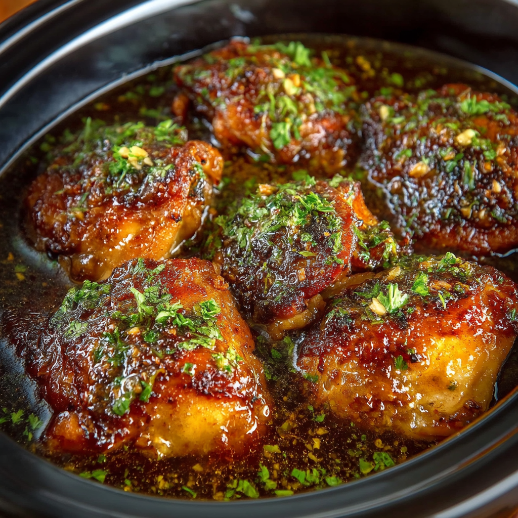 Slow Cooker Brown Sugar Garlic Chicken