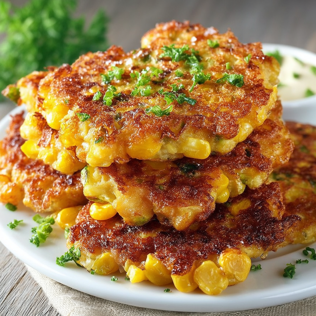Cheesy Corn Fritters