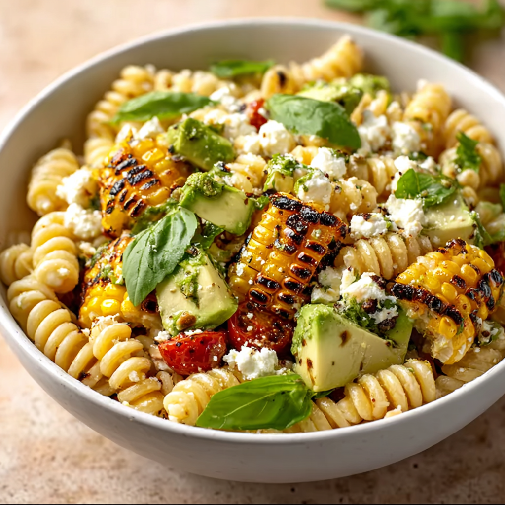 Creamy Street Corn Pasta Salad