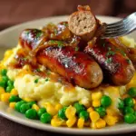 sausages mashed potatoes and buttered corn recipe