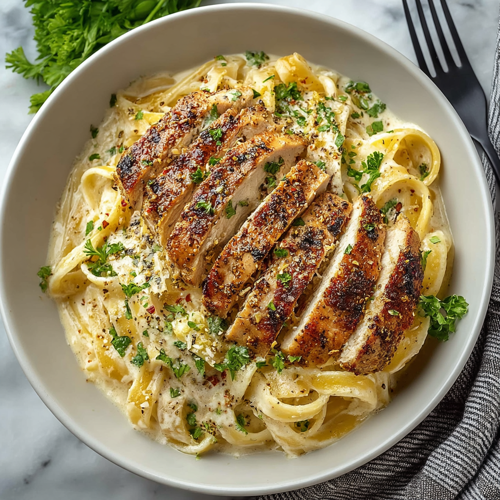 Creamy Chicken Alfredo Pasta