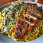 Garlic Parmesan Chicken Spaghetti in Spicy Cajun Cream Sauce