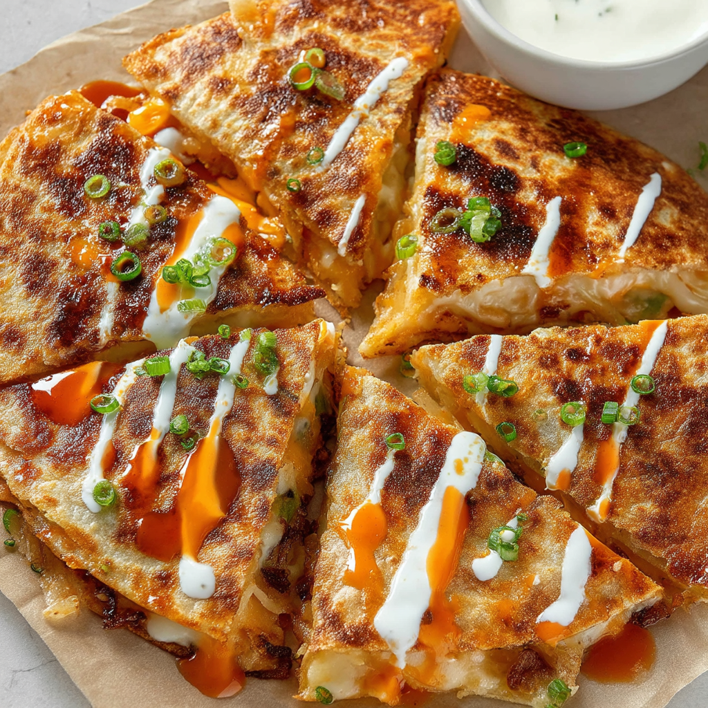 Buffalo Chicken Quesadillas