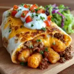 Loaded Beef & Cheese Tater Tots