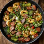 Honey Garlic Shrimp, Sausage & Broccoli