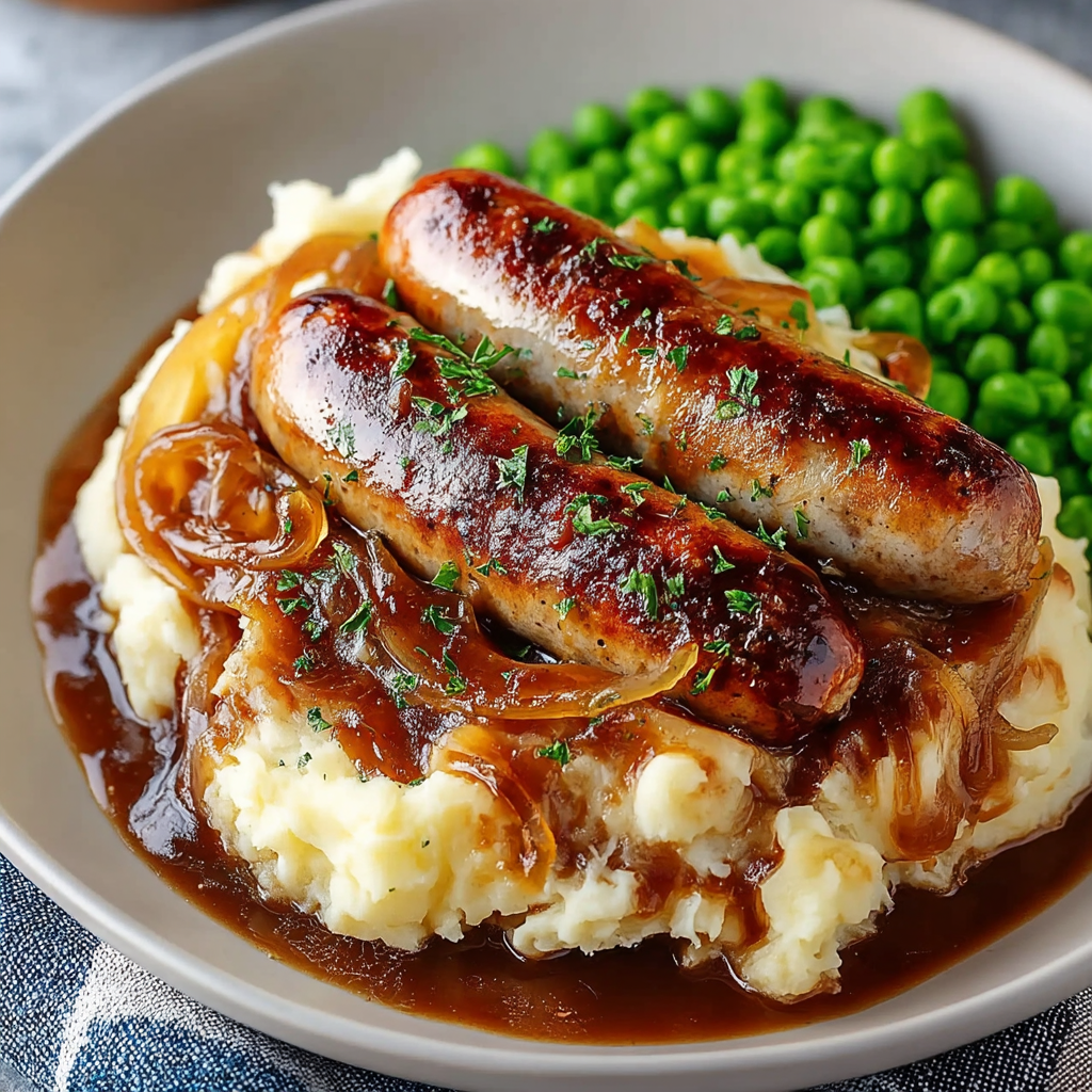 Sausages, Mashed Potatoes, and Buttered Corn