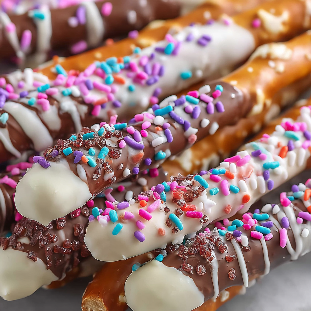 Loaded Caramel Dipped Pretzels