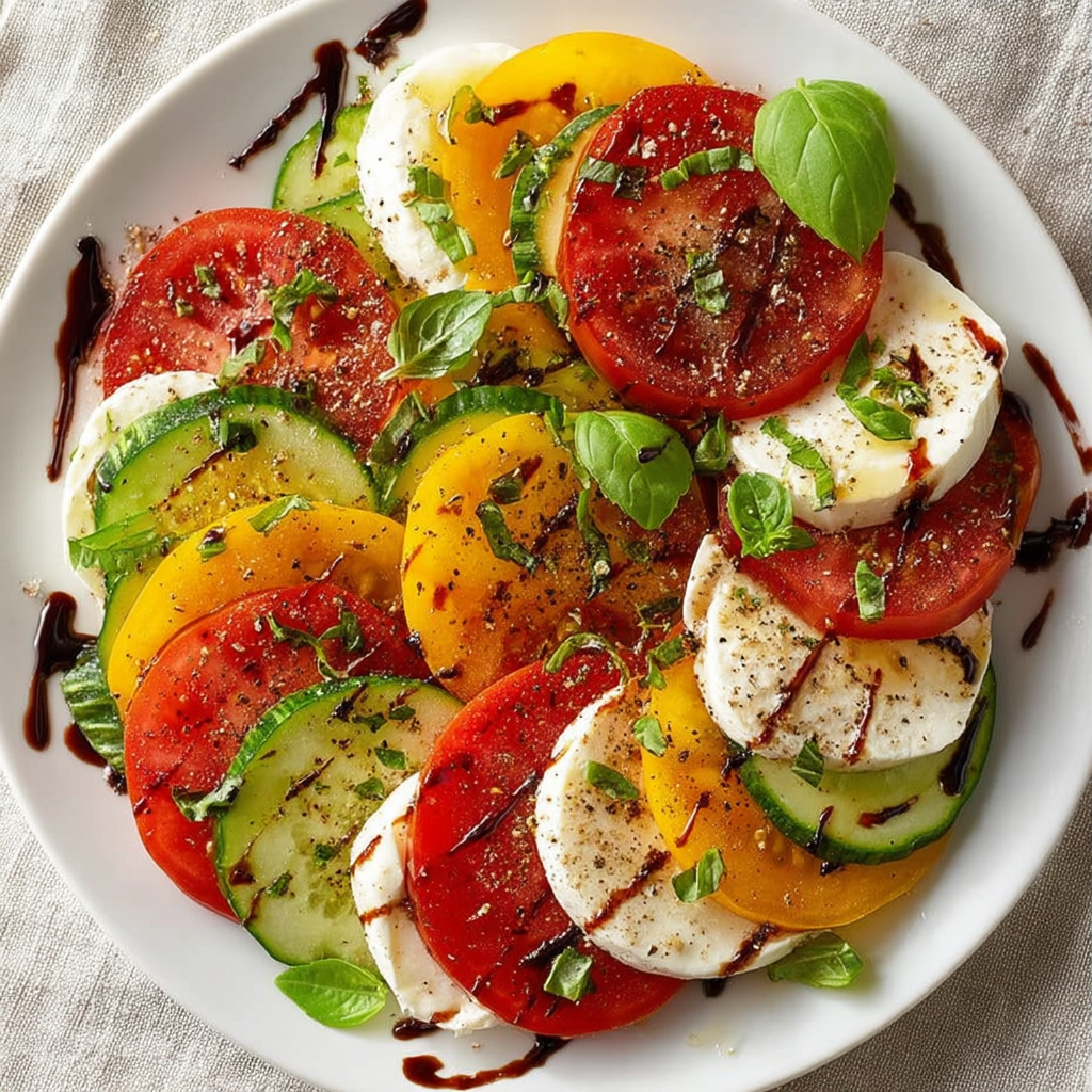Cucumber Caprese Salad