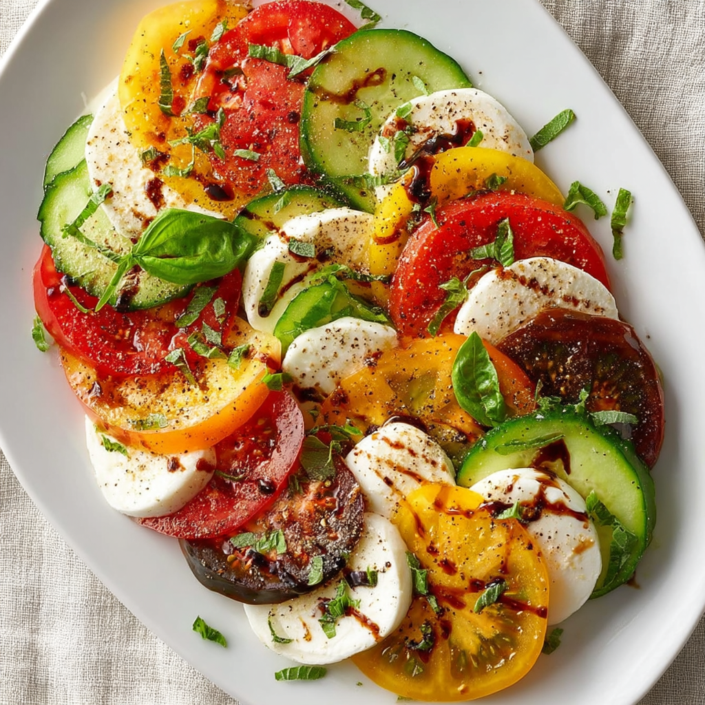 Cucumber Caprese Salad