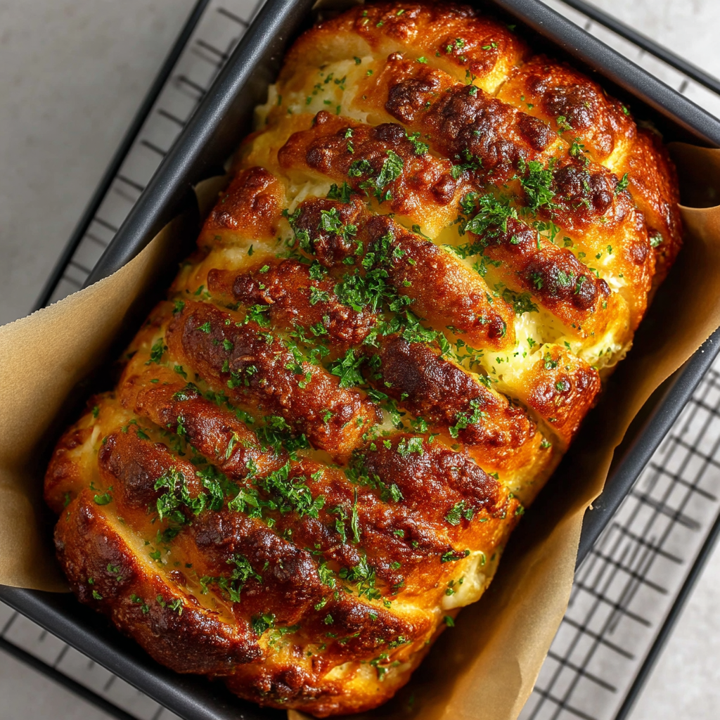 Cheesy Pull‑Apart Garlic Bread