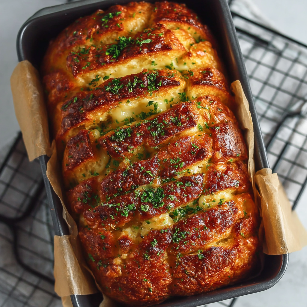 Cheesy Pull‑Apart Garlic Bread