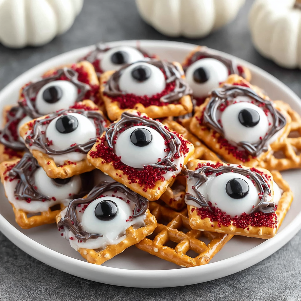 Halloween Pretzel Monster Eyeballs