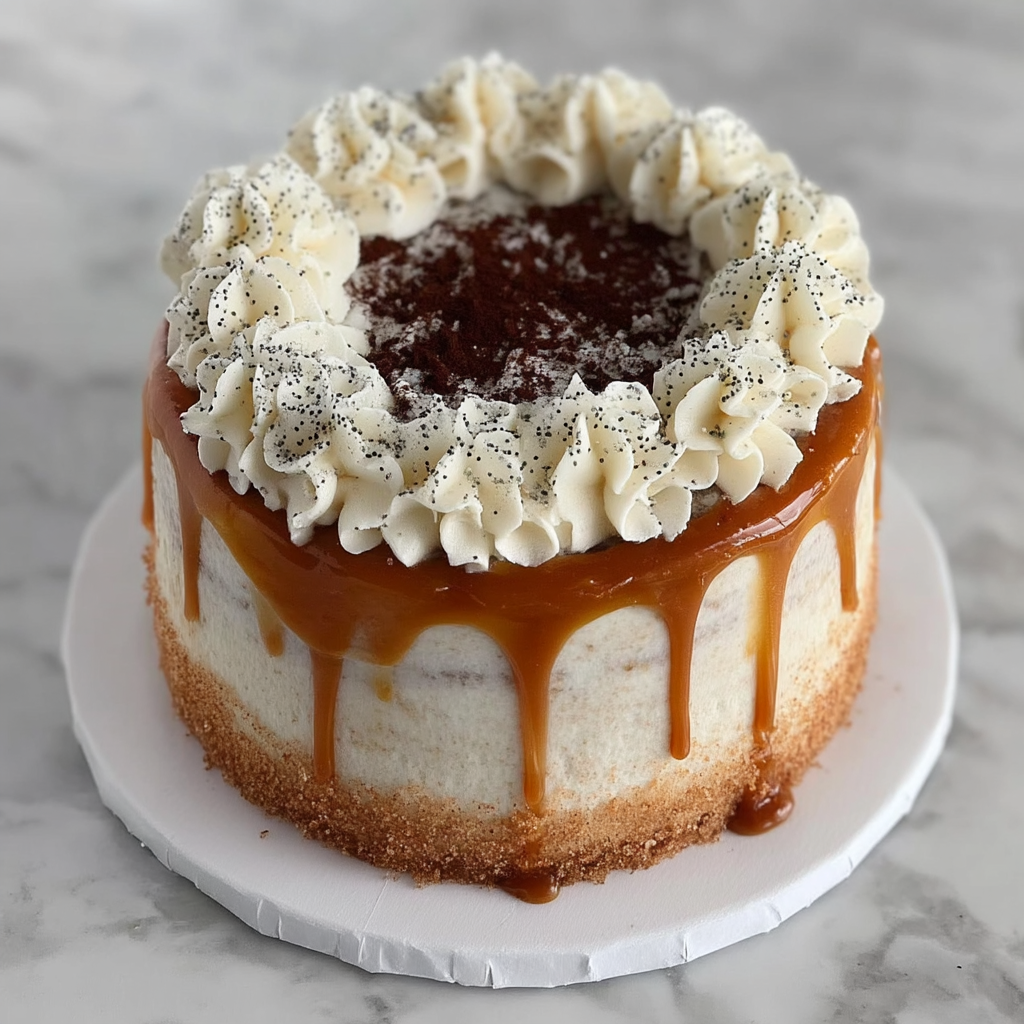 London Fog Cake with Salted Caramel