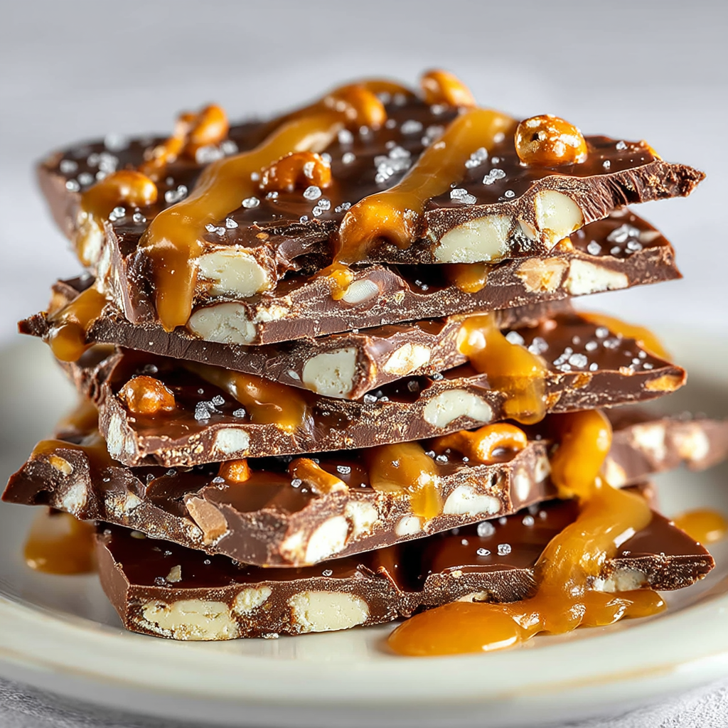 Salted Caramel Pretzel Bark