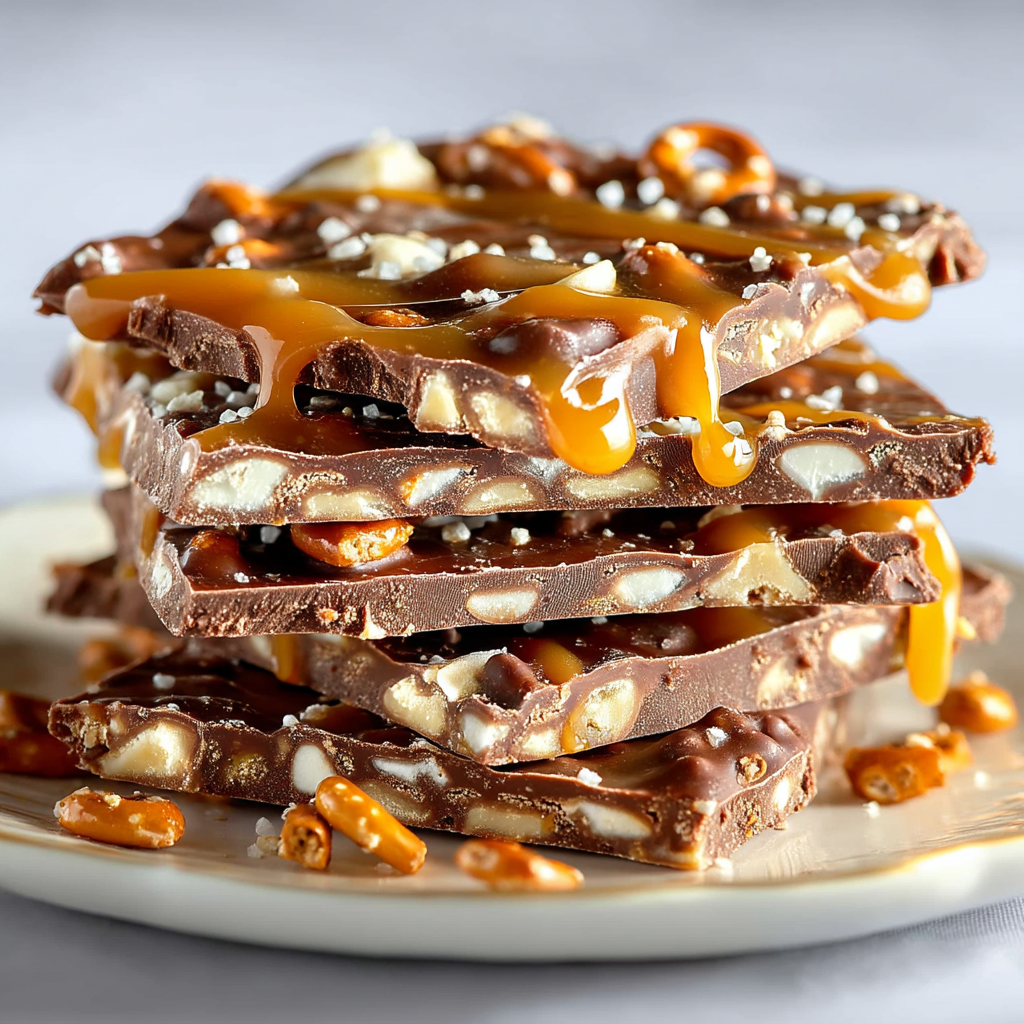 Salted Caramel Pretzel Bark