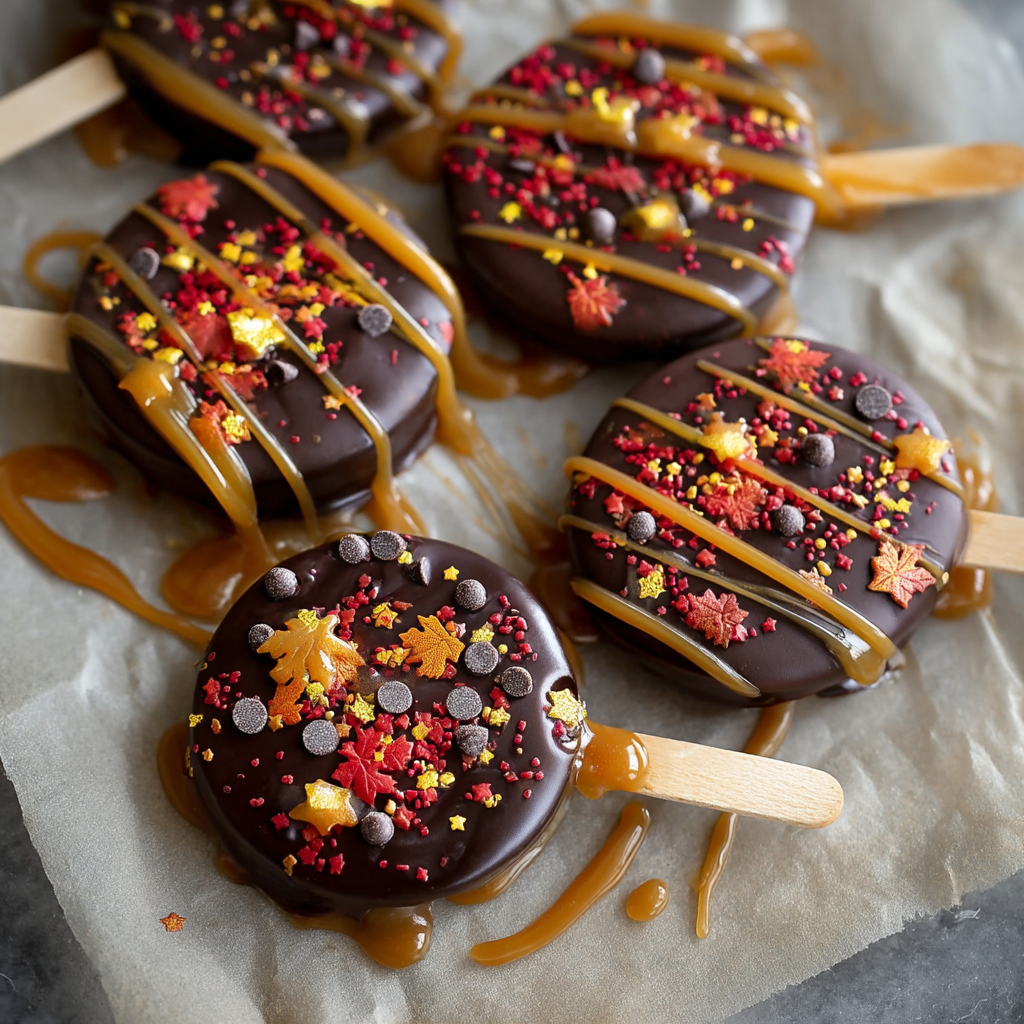 Chocolate Caramel Apple Pops