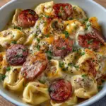 Crockpot Pierogi Casserole with Kielbasa