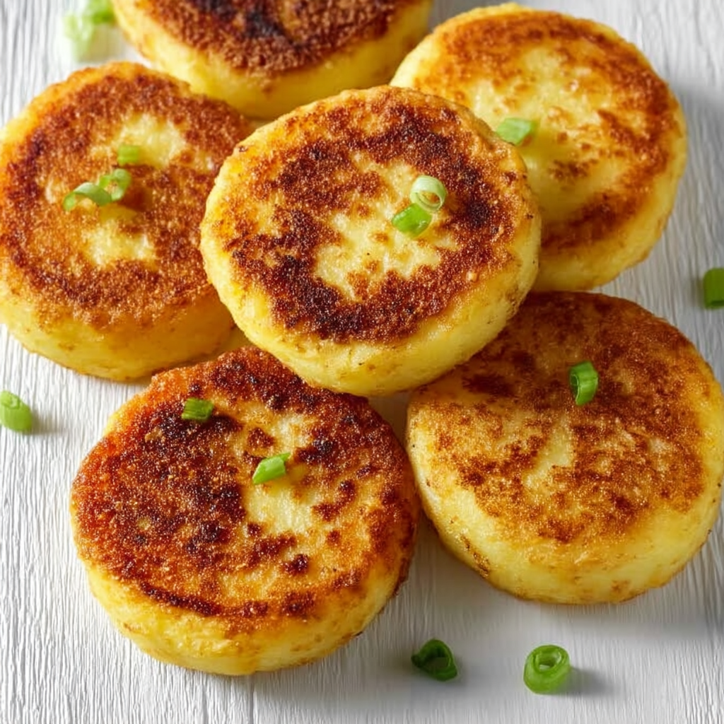Cheesy Mashed Potato Pancakes