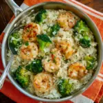 Garlic Butter Shrimp with Broccoli Rice