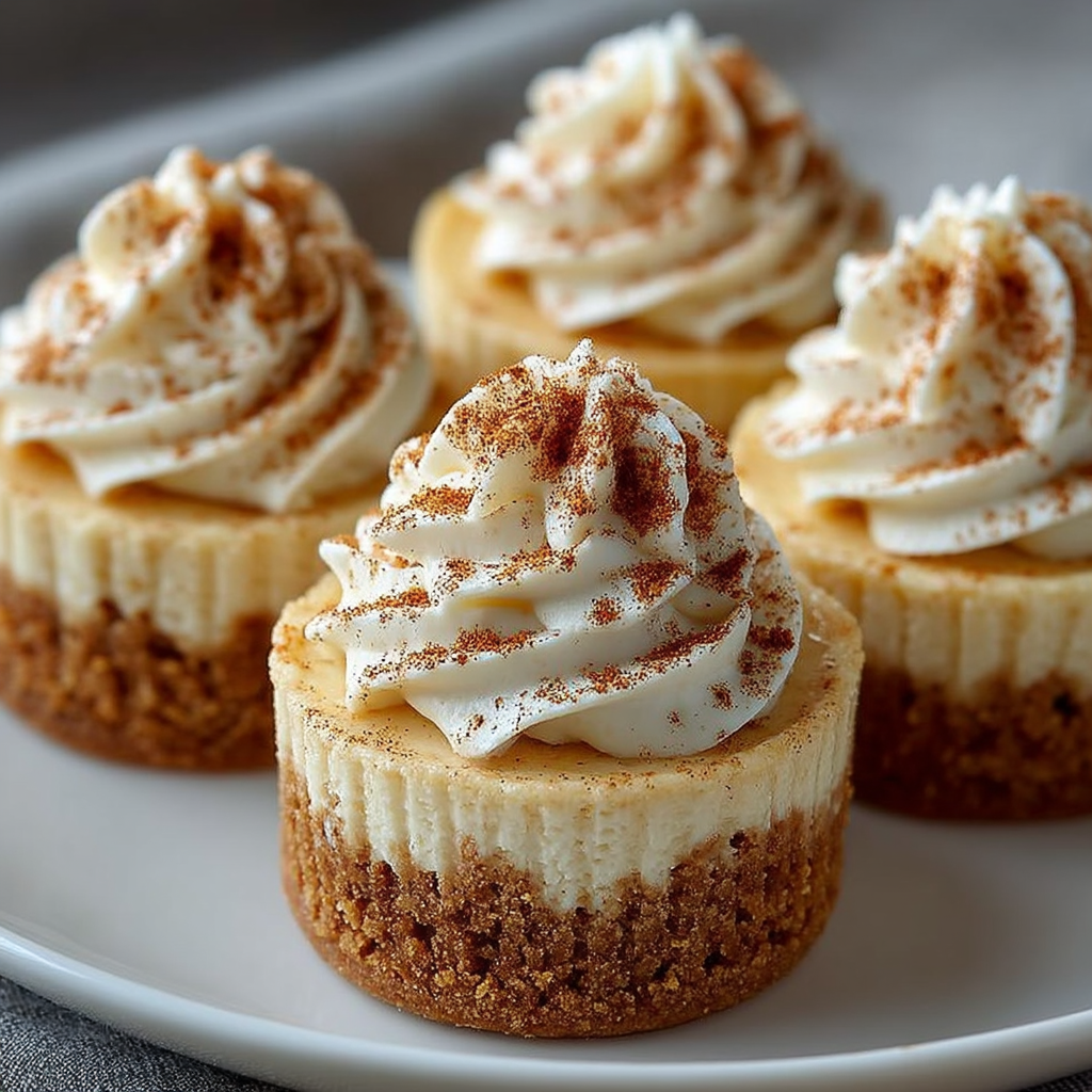 Egg Nog Mini Cheesecakes