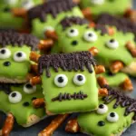 Frankenstein Halloween Pretzels