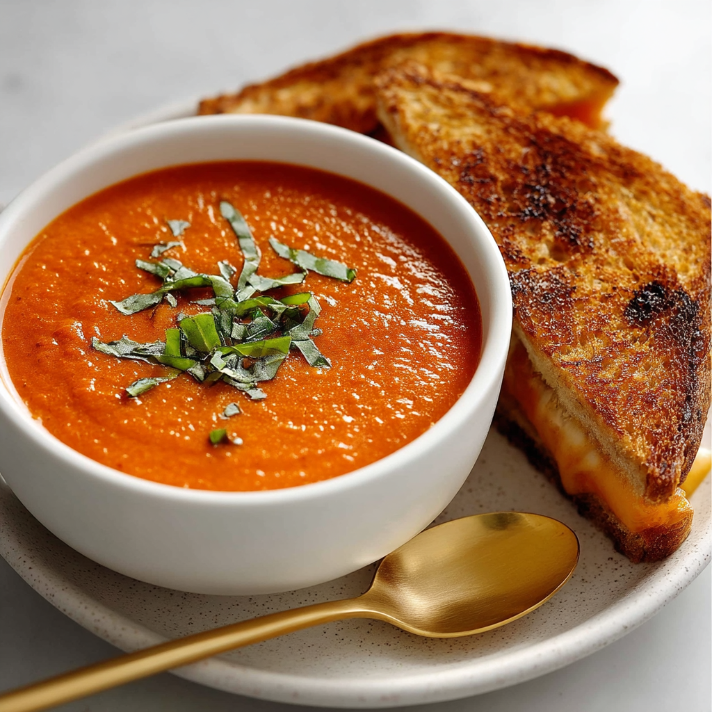 Tomato Soup with Grilled Cheese