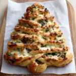Christmas Tree Spinach Dip Breadsticks