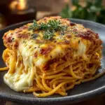 Baked Cream Cheese Spaghetti Casserole