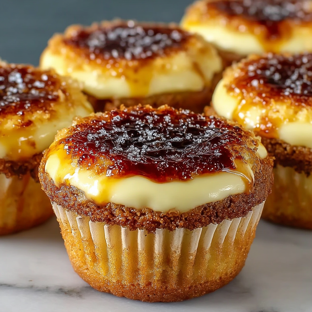 Crème Brûlée Cheesecake Cupcakes