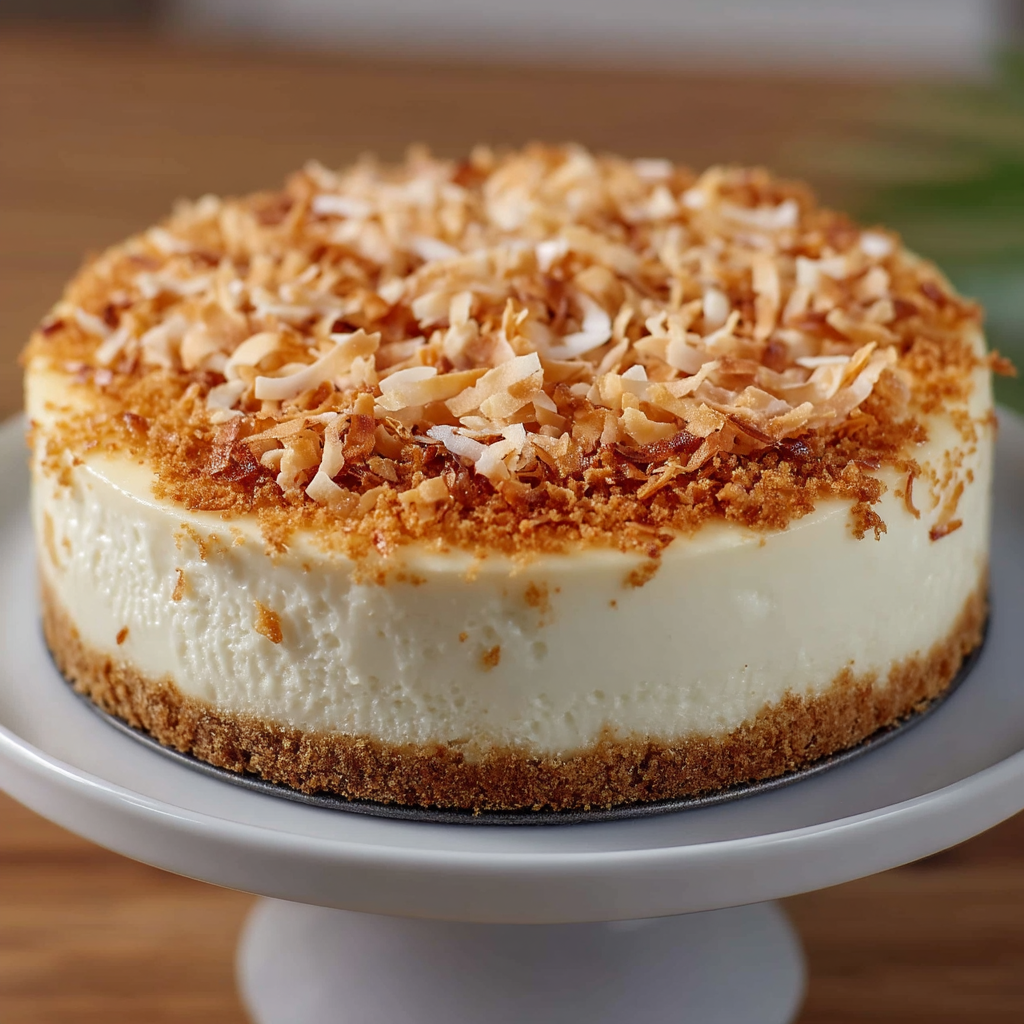 No-Bake Coconut Cheesecake