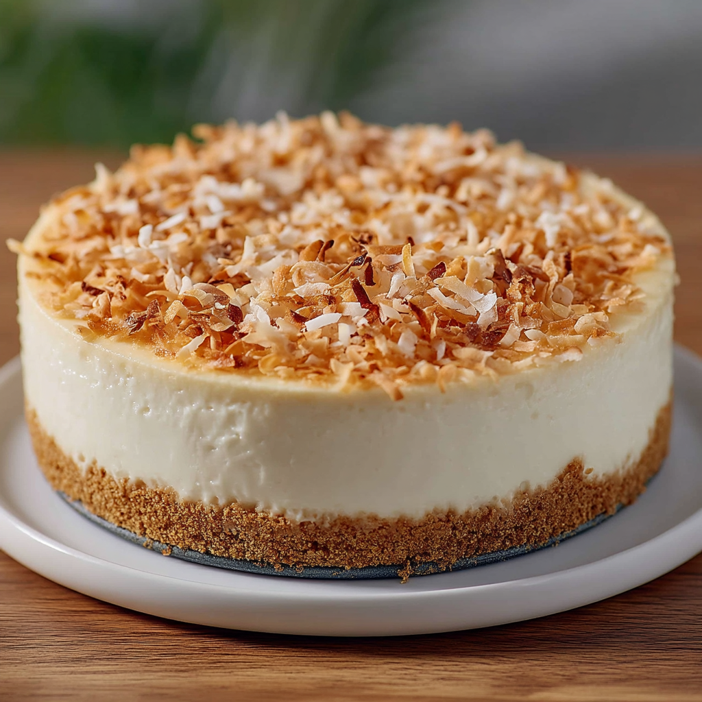 No-Bake Coconut Cheesecake