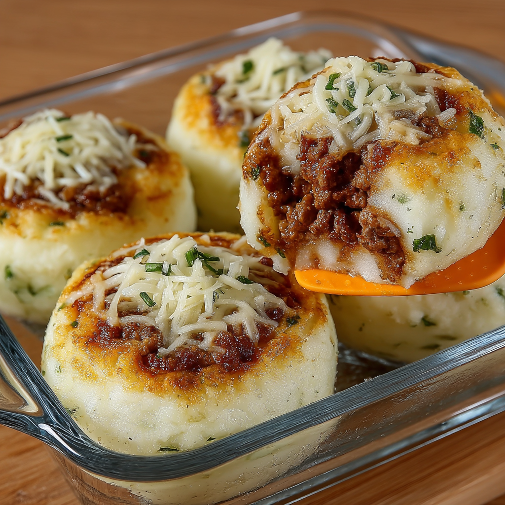 Ground Beef Stuffed Potatoe